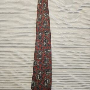 Elegant Paisley Tie in Red and Black